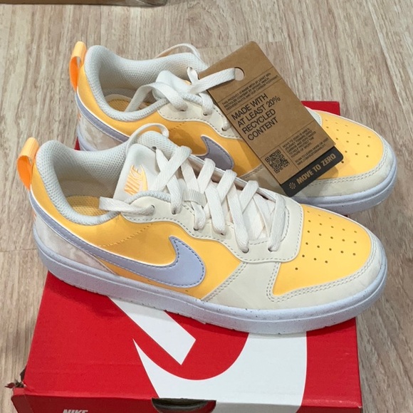 Nike Kids neon Orange and Gray Sneakers - Picture 1 of 8